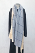 Two Tone Windowpane Pleats Scarf